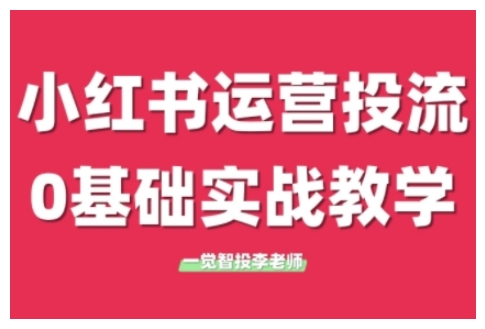 小红书运营投流,小红书广告投放从0到1的实战课,学完即可开始投放(更新26年)-项目联盟