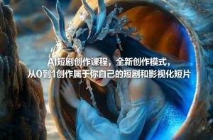 AI短剧创作课程，全新创作模式，从0到1创作属于你自己的短剧和影视化短片-项目联盟