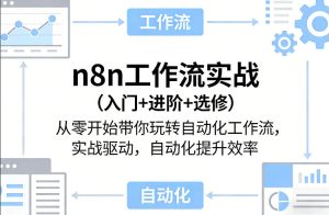 n8n工作流实战(入门+进阶+选修)从零开始带你玩转自动化工作流,实战驱动,自动化提升效率-项目联盟