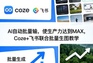 AI自动批量输，使生产力达到MAX，Coze+飞书联合批量生图教学-项目联盟