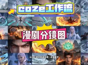 通过Coze工作流，制作《动漫分镜图》，两分钟制作完成25宫格分镜图，从0到1演示搭建过程，实操教学-项目联盟