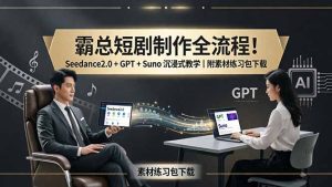 霸总短剧制作全流程！Seedance2.0 + GPT + Suno 沉浸式教学｜附素材练习包下载-项目联盟