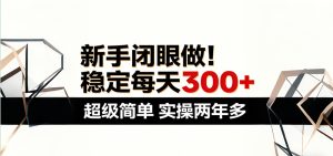 新手闭眼做，稳定每天300+，超级简单，实操两年多 ！-项目联盟