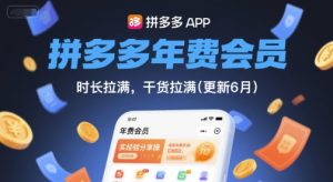 拼多多年费会员，实经验分享操，时长拉满，干货拉满(更新26年4月24日)-项目联盟