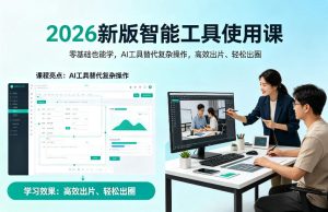 2026新版智能工具使用课，零基础也能学，用AI工具替代复杂操作，高效出片、轻松出圈-项目联盟