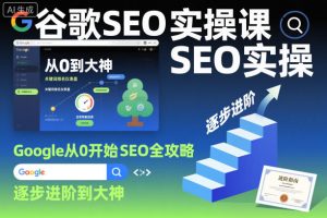 谷歌SEO实操课，Google从0开始SEO全攻略，逐步进阶到大神(更新26年)-项目联盟