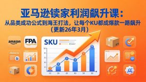 亚马逊卖家利润飙升课：从品类成功公式到海王打法，让每个SKU都成爆款一路飙升(更新26年3月-项目联盟