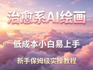 治愈系AI绘画提示词项目，低成本小白易上手，每天10分钟，新手保姆级实操教程-项目联盟