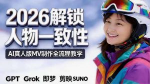 2026独创解锁人物一致性：AI真人版MV制作，不讲空话，不拼概念，全流程实操-项目联盟