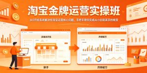 淘宝金牌运营实操班,从0开始系统解决你淘宝运营核心问题,手把手带你完成从小白到高手的蜕变-项目联盟