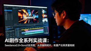 AI剧作全系列实战课:Seedance2.0+Sora2全流程,从改编到成片,批量产出高质量短剧-项目联盟