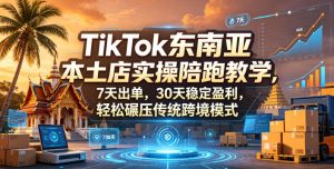 TikTok东南亚本土店实操陪跑教学,7天出单,30天稳定盈利,轻松碾压传统跨境模式(更新0516)-项目联盟
