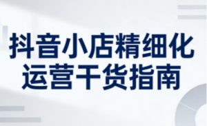抖音小店精细化运营干货指南新版,助力商家系统提升店铺运营能力(更新26年5月)-项目联盟