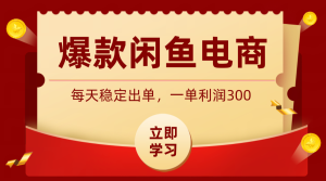 爆款闲鱼电商，卖法简单粗暴，长期稳定可做，一单利润300-项目联盟