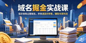 域名交易掘金实战课,低价收购过期域名,并快速高价转售,賺取丰厚利润【原创双语字幕】-项目联盟