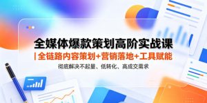 全媒体爆款策划高阶实战课|全链路内容策划+营销落地+工具赋能,彻底解决不起量、低转化、低成交难题-项目联盟