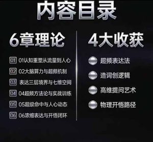 马大个高维表达全套实战课，跳出普通口才教学，大脑超频训练打造原创思想IP体系-项目联盟