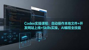 Codex实操课程：自动操作本地文件+开发网站上线+Skills实操，AI编程全技能-项目联盟