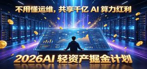 不用懂运维，共享千亿 AI 算力红利，2026AI 轻资产掘金计划-项目联盟
