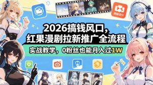 2026搞钱风口,红果漫剧拉新推广全流程实战教学,0粉丝也能月入过1W-项目联盟