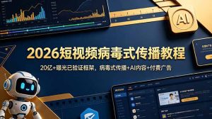 2026短视频病毒式传播教程：20亿+曝光已验证框架，病毒式传播+AI内容+付费广告-项目联盟