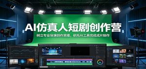 AI仿真人短剧创作营:树立专业导演创作思维,依托AI工具完成成片制作-项目联盟