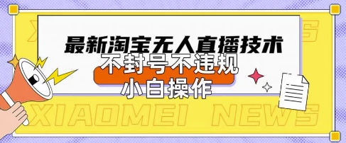2025年淘宝无人直播带货10.0.全新技术，不违规，不封号，纯小白操作，日入数张【揭秘】-项目联盟