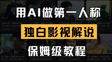 用AI做第一人称独白影视解说，手把手教学，保姆级教程-项目联盟