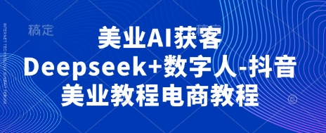 美业AI获客Deepseek+数字人-抖音美业教程电商教程-项目联盟